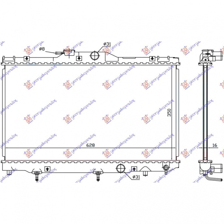 Radiator Apa - Toyota Corolla Verso 2007 , 1640021160