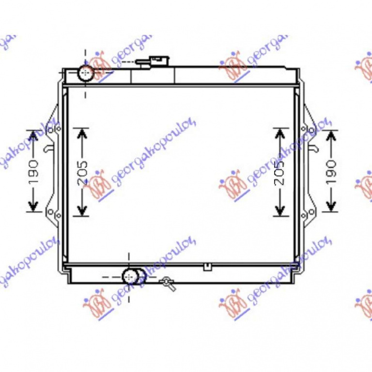Radiator Apa - Toyota Hilux- 2 Usi/4usi 2001 , 16400-5b600