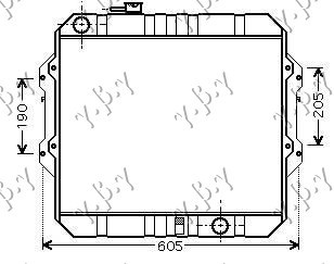 Radiator Apa - Toyota Hilux- 2 Usi/4usi 2001 , 16400-30100