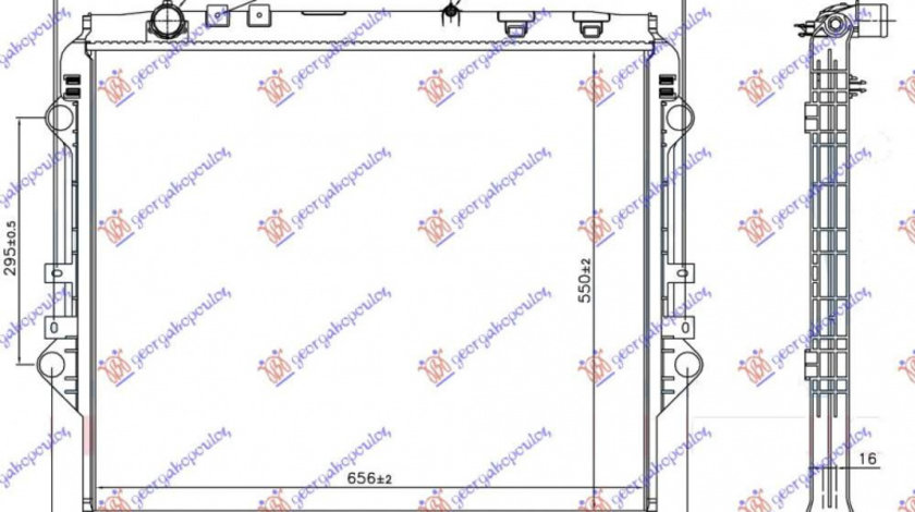 Radiator Apa - Toyota Hilux- 2 Usi/4usi 2015 , 164000l361