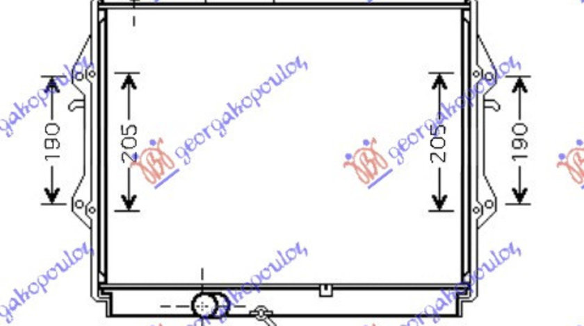 Radiator Apa - Toyota Hilux- (Ln 145) 2 Usi 1998 , 16400-5b600