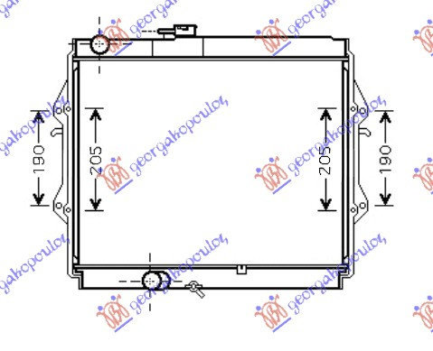 Radiator Apa - Toyota Hilux- (Ln 145) 2 Usi 1998 , 16400-5b600