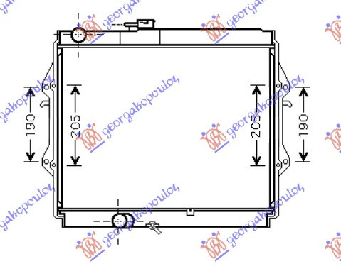 Radiator Apa - Toyota Hilux- (Ln 145) 2 Usi 1998 , 164005b590