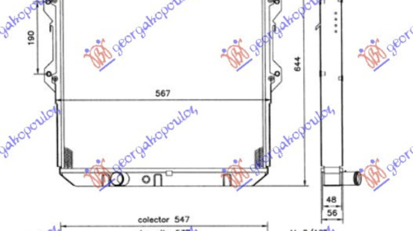 Radiator Apa - Toyota Hilux- (Ln 150/170) 4usi 1998 , 164005b620