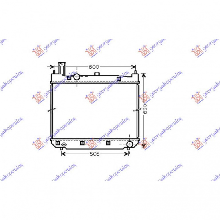 Radiator Apa - Toyota Hilux- (Ln 150/170) 4usi 1998 , 16400-5b620