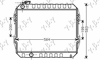 Radiator Apa - Toyota Hilux- (Yn 85) 2 Usi 1989 , 16400-54630