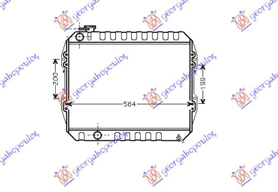 Radiator Apa - Toyota Hilux- (Yn 85) 2 Usi 1989 , 16400-54610