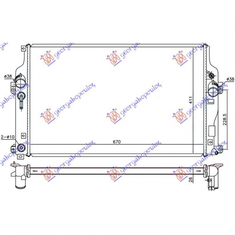 Radiator Apa - Toyota Rav 4 2016 , 16400-26411