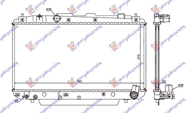 Radiator Apa - Toyota Rav 4 (Xa20) 2000 , 16400-27060
