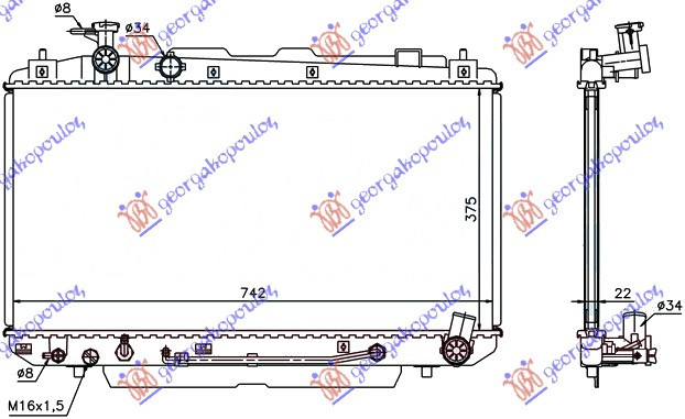 Radiator Apa - Toyota Rav 4 (Xa20) 2000 , 16400-28140