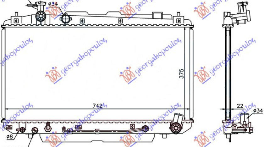 Radiator Apa - Toyota Rav 4 (Xa20) 2000 , 16400-28140