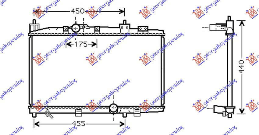 Radiator Apa - Toyota Yaris 1999 , 1640033080