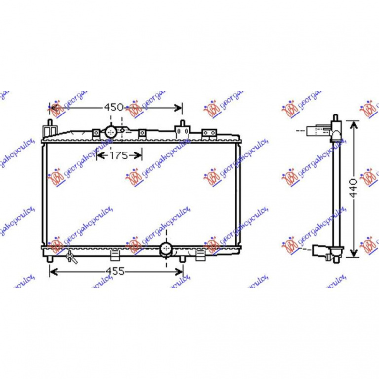Radiator Apa - Toyota Yaris Verso 1999 , 16400-21070