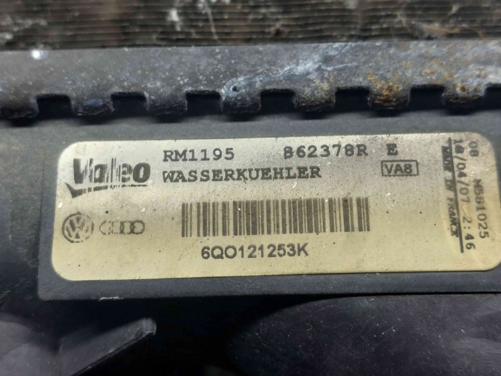 Radiator apa Volkswagen Polo (9N) [Fabr 2001-2008] 6Q0121253K 6Q0121201HA CU ELECTROVENTILATOR 80KW / 109CP