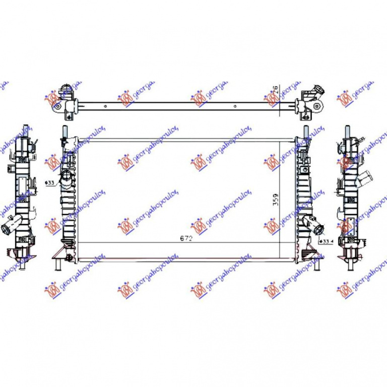 Radiator Apa - Volvo S40 2007 , 1305492