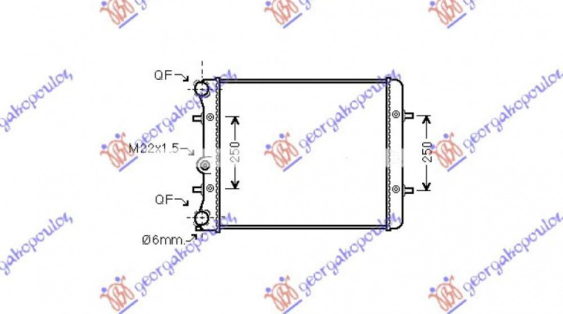 Radiator Apa - Vw Bora 1998 , 1j0121253ad