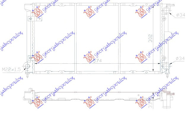Radiator Apa - Vw Caddy 1979 , 171121253cl