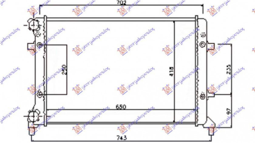 Radiator Apa - Vw Caddy 2004 , 1k0121251p