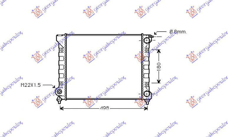 Radiator Apa - Vw Golf Ii 1984 , 191121253d