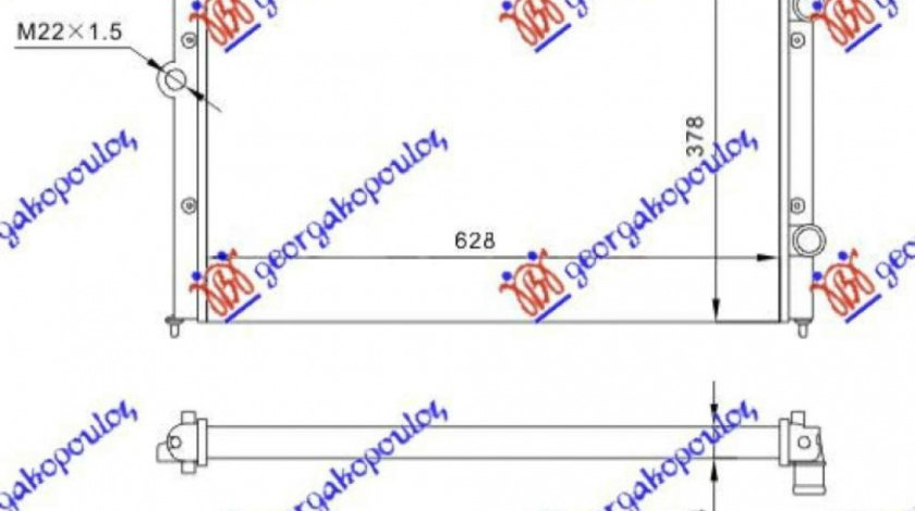 Radiator Apa - Vw Golf Iii 1992 , 1h0121253ac