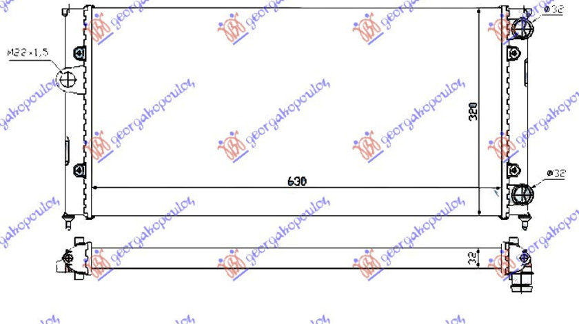 Radiator Apa - Vw Golf Iii 1992 , 1h0121253d