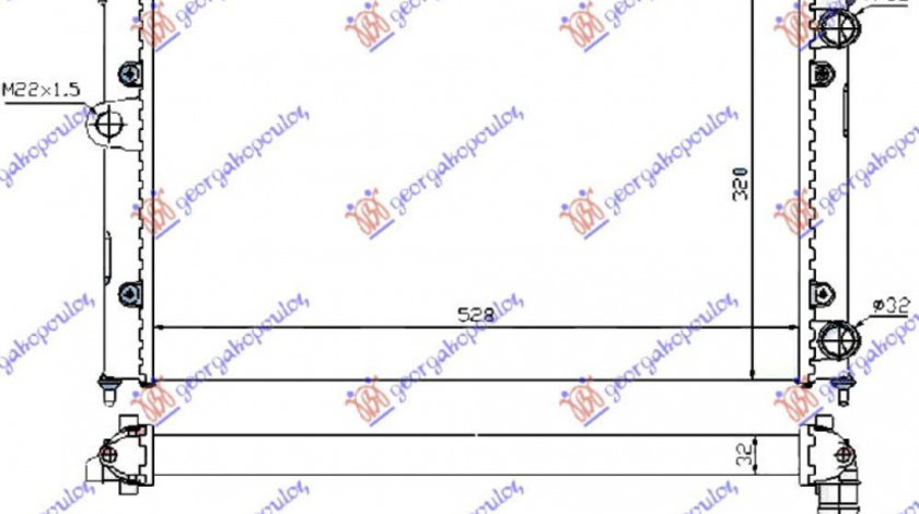 Radiator Apa - Vw Golf Iii 1992 , 1h0121253r