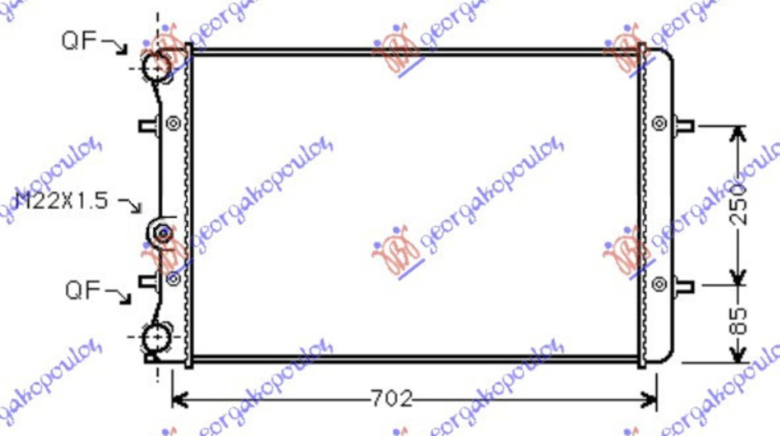 Radiator Apa - Vw Golf Iv 1998 , 1j0121253ad