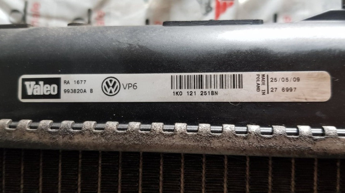 Radiator apa VW Golf Plus 1.2 TSI 86 CP cod 1k0121251bn