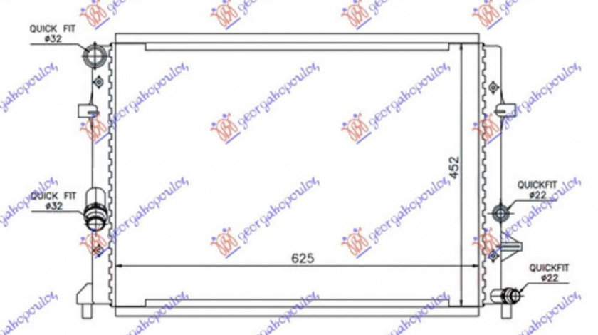 Radiator Apa - Vw Golf Plus 2009 , 1k0121251cl