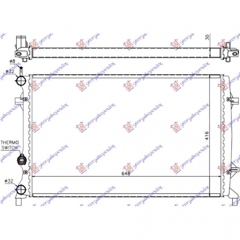 Radiator Apa - Vw Golf Plus 2009 , 1k0121251l