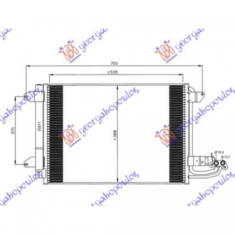 Radiator Apa - Vw Golf V Variant 2007 , 1k0121251ak