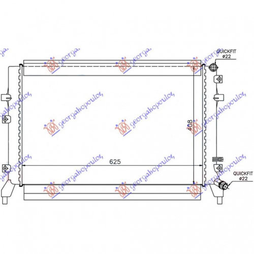 Radiator Apa - Vw Golf Vi Variant 2009 , 1k0121251p
