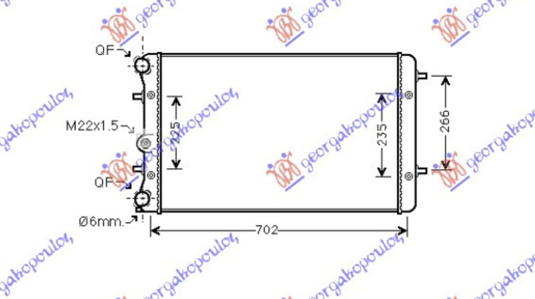 Radiator Apa - Vw New Beetle 1998 , 1c0121253a