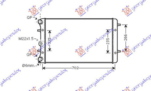 Radiator Apa - Vw New Beetle 1998 , 1c0121253a