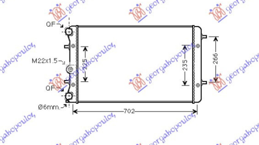 Radiator Apa - Vw New Beetle 1998 , 1c0121253a