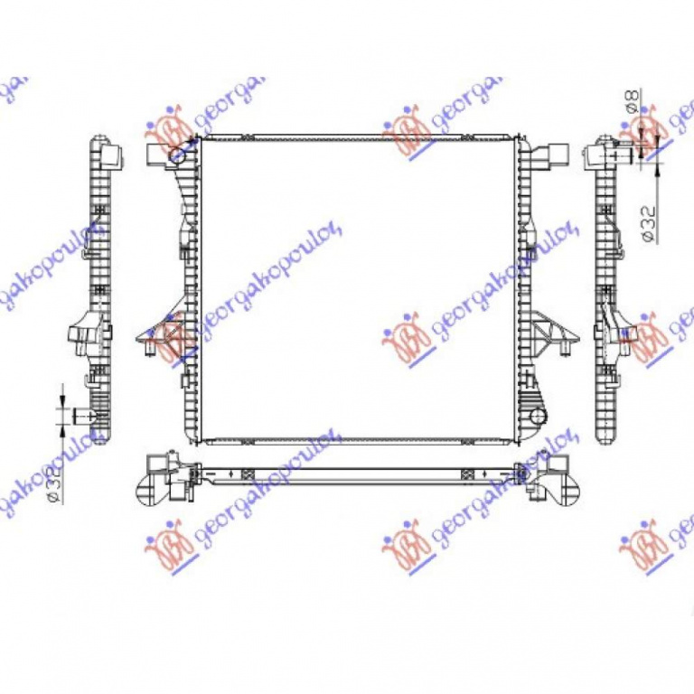 Radiator Apa - Vw P/U Amarok 2016 , 2h0121253a