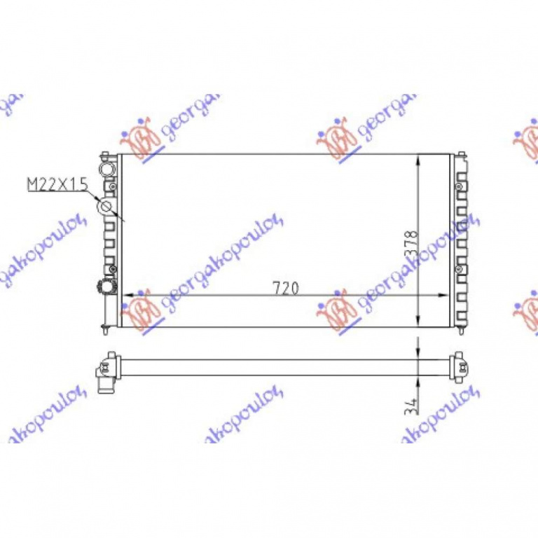 Radiator Apa - Vw Passat 1993 , 3a0121253c
