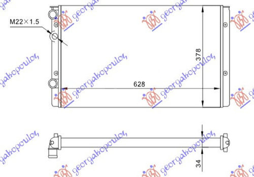 Radiator Apa - Vw Polo 1994 , 1?0121253??