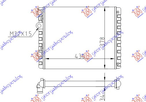 Radiator Apa - Vw Polo 1994 , 6n0121253k