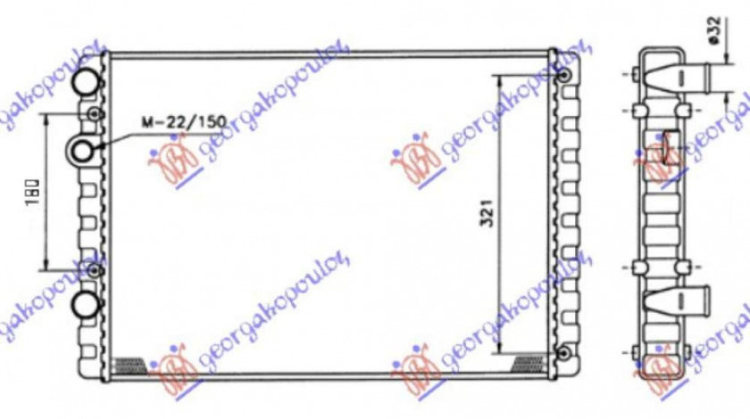 Radiator Apa - Vw Polo 1999 , 6n0121253l