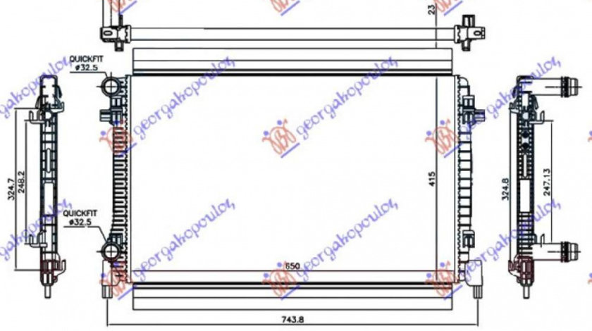 Radiator Apa - Vw Polo 2017 , 2q0121253n