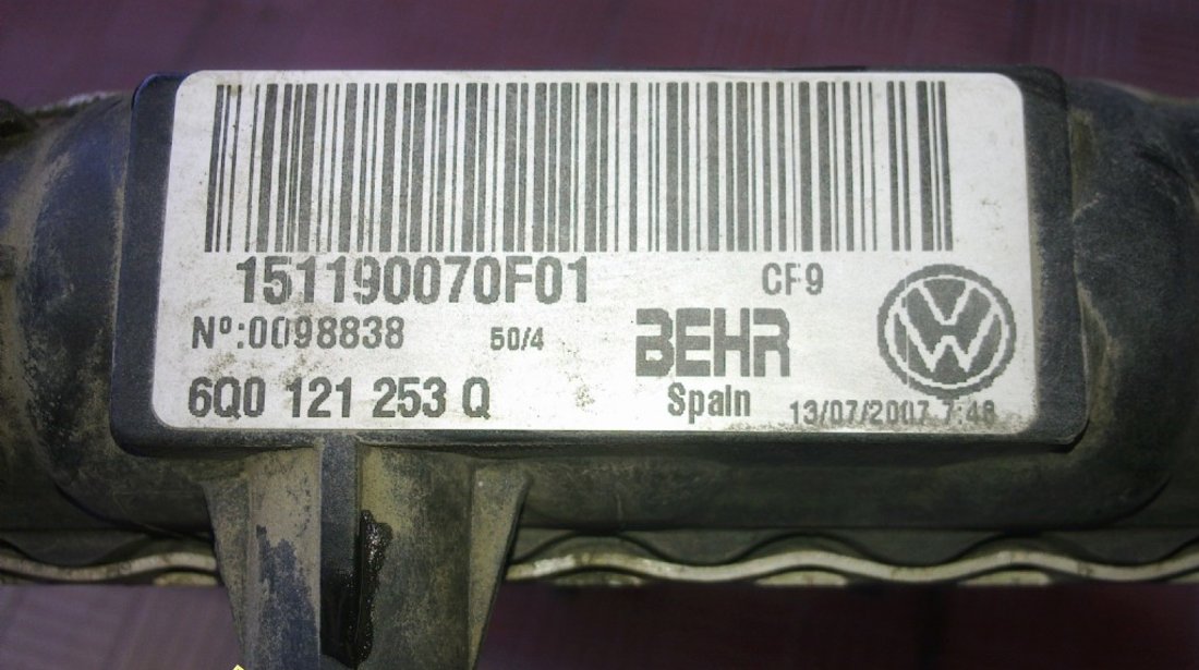 Radiator apa vw skoda seat 6q0 121 253 q