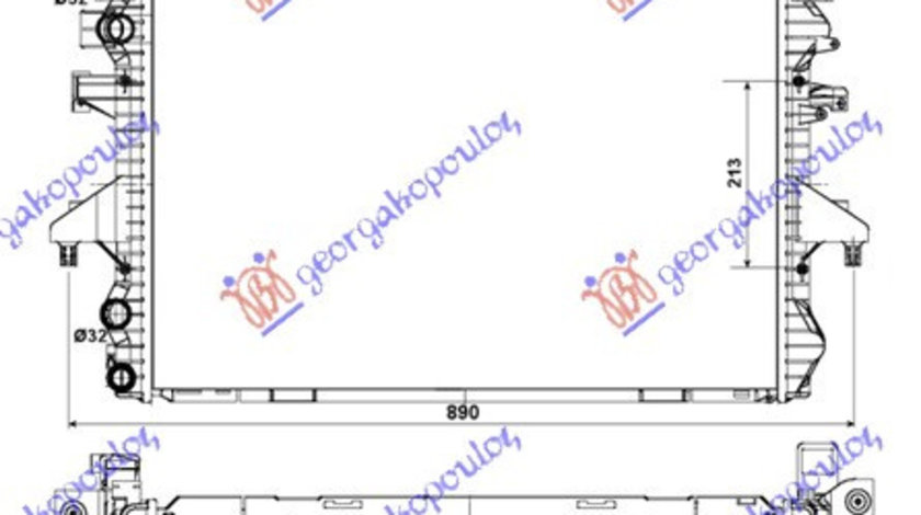 Radiator Apa - Vw Transporter (T5) 2003 , 7h0121253f