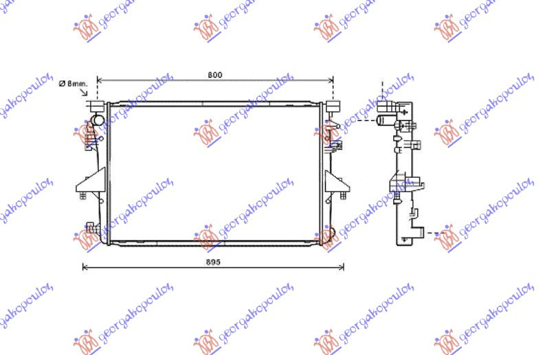 Radiator Apa - Vw Transporter (T5) 2010 , 7e0121253a
