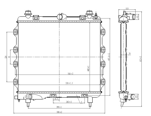 Radiator, baterie de antrenare (59259 NRF) CHRYSLER