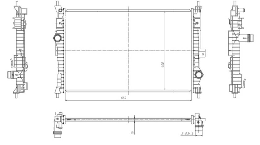 Radiator, baterie de antrenare (59302 NRF) Citroen,DS,FIAT,OPEL,PEUGEOT,VAUXHALL