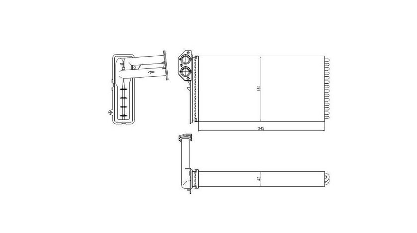 Radiator bord Volkswagen VW LT Mk II caroserie (2DA, 2DD, 2DH) 1996-2006 #2 0028358901