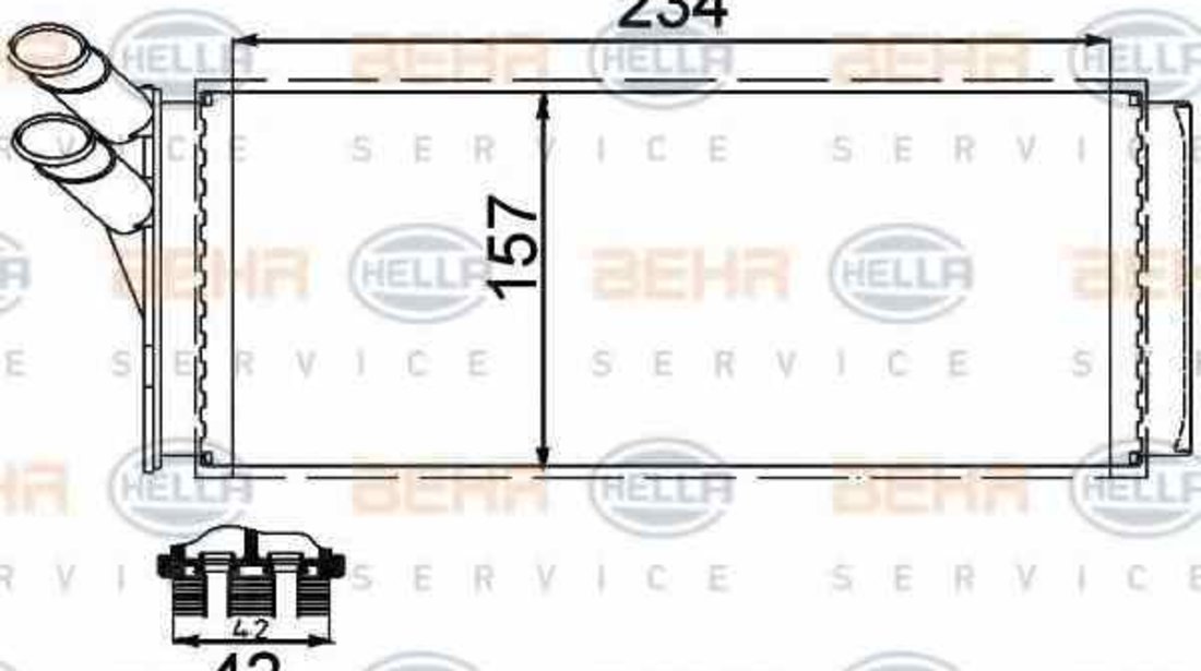 Radiator calorifer caldura AUDI 80 8C B4 HELLA 8FH 351 311-421