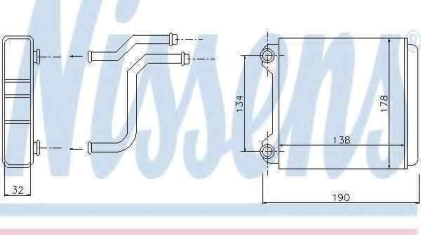 Radiator calorifer caldura AUDI A8 (4D2, 4D8) NISSENS 70225