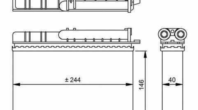 Radiator calorifer caldura BMW 5 E34 NRF 54307